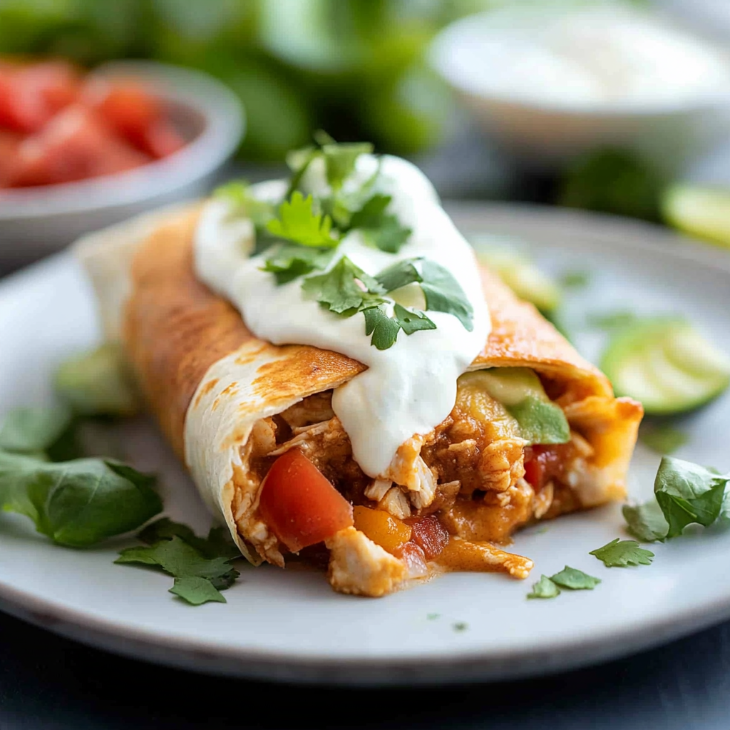 Recipe preparation for chicken chimichanga recipe