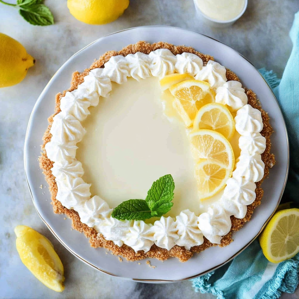 Recipe preparation for lemon cream pie