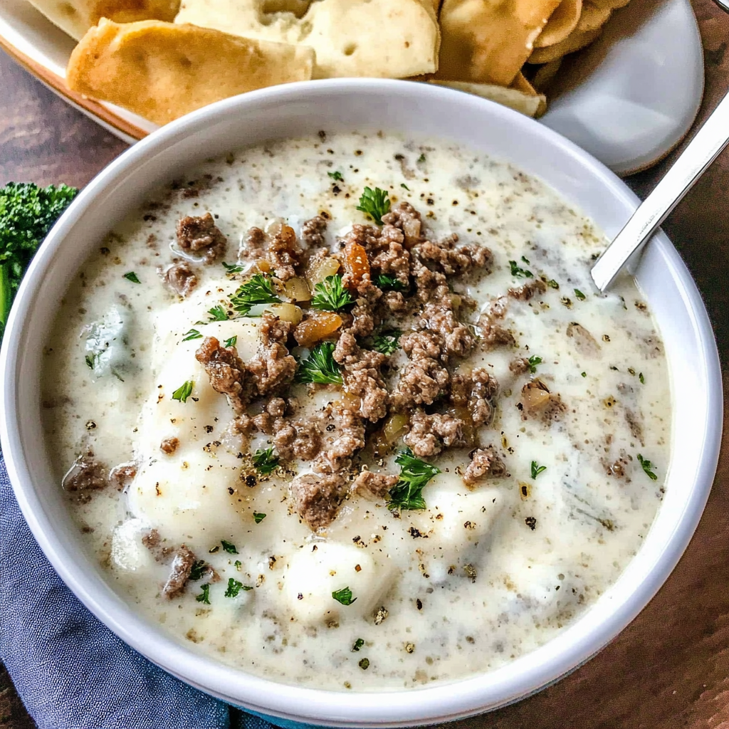 Recipe preparation for philly cheesesteak soup