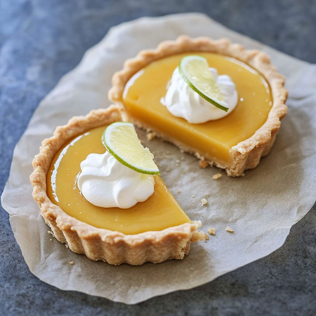 Recipe preparation for lime curd tart & almond flour crust