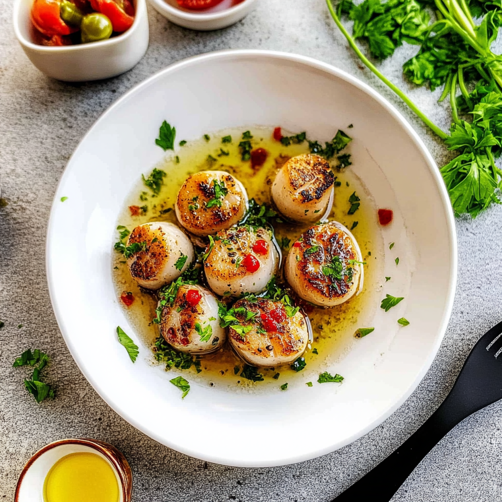 Recipe preparation for blackstone scallops