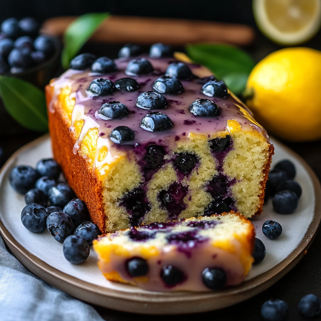 Recipe preparation for lemon blueberry yogurt cake