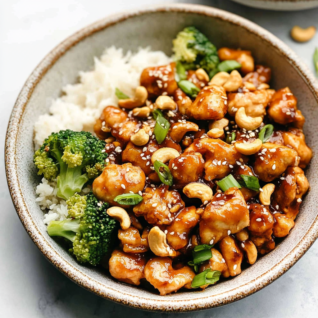 Recipe preparation for Easy Cashew Chicken
