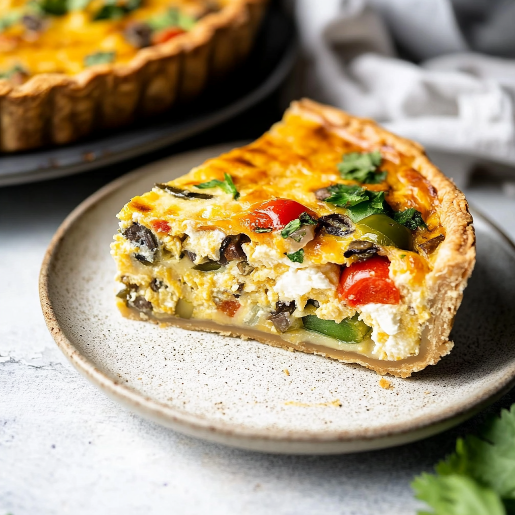 Recipe preparation for Vegetarian Quiche