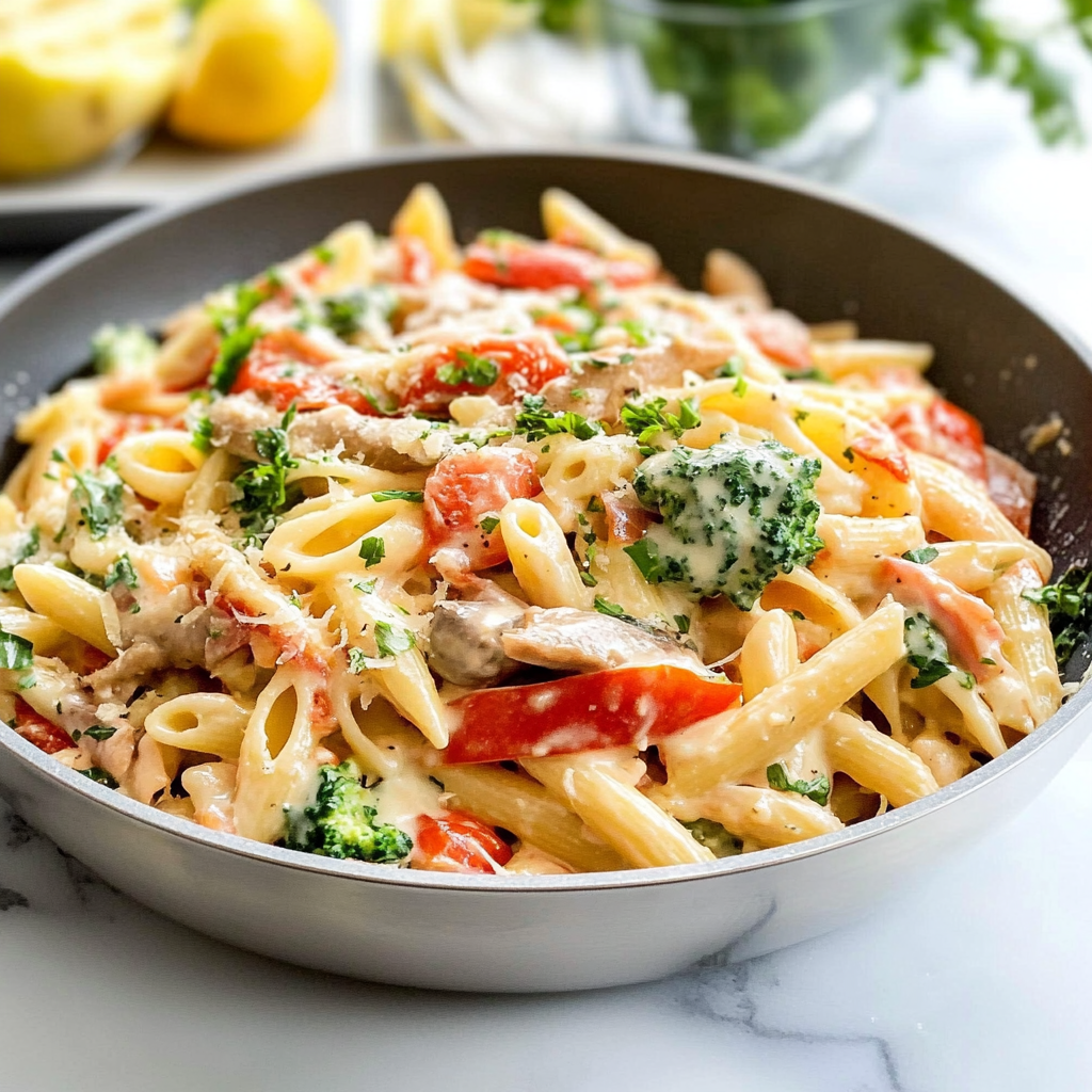 Recipe preparation for pasta primavera