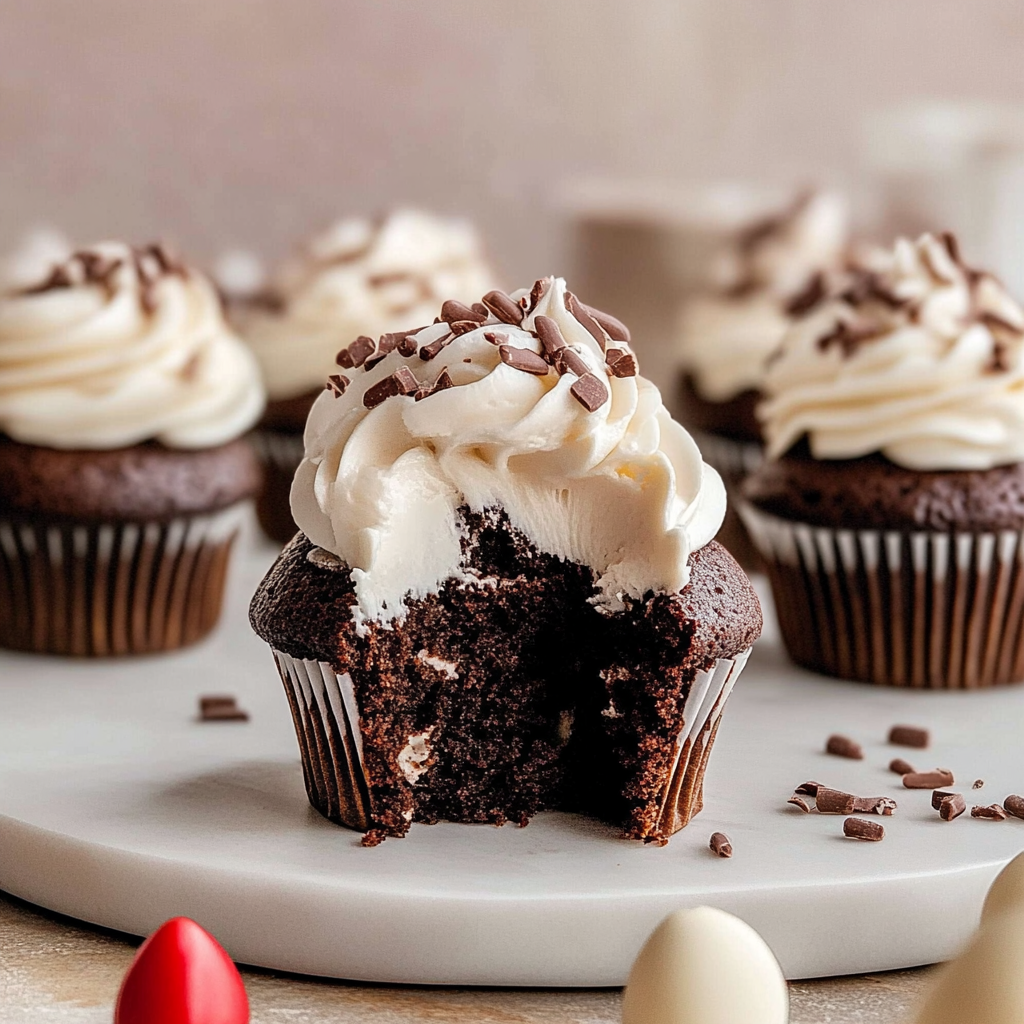 Recipe preparation for hot cocoa cupcakes