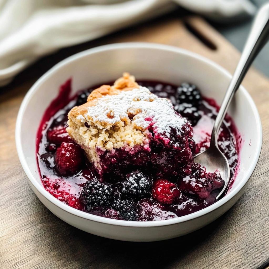 Recipe preparation for blackberry cobbler