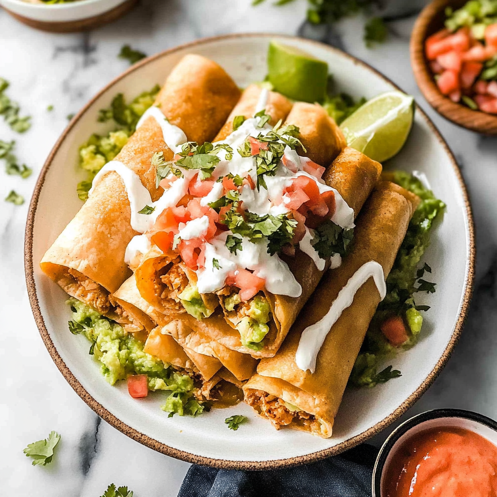 Recipe preparation for chicken taquitos