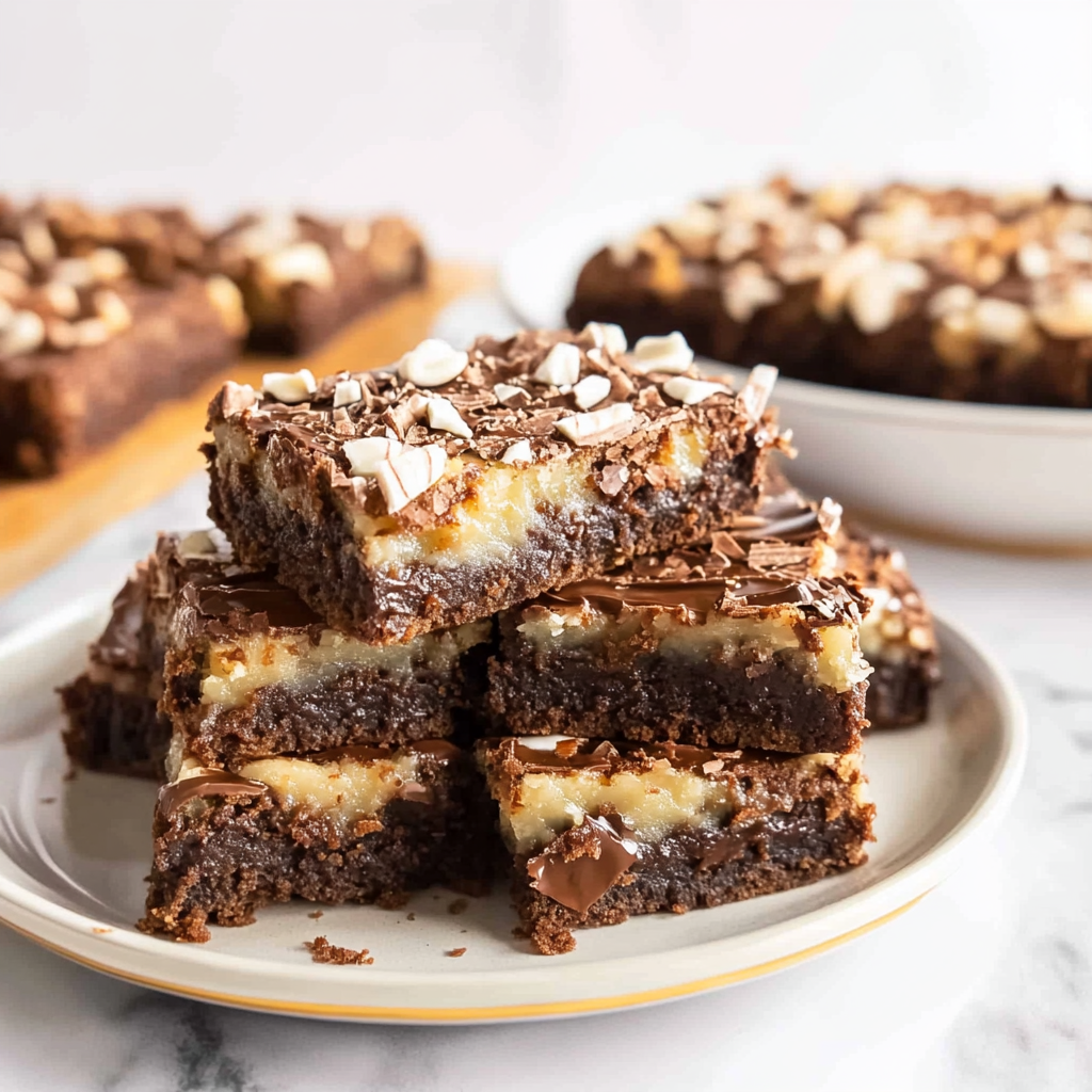 Recipe preparation for german chocolate brownies