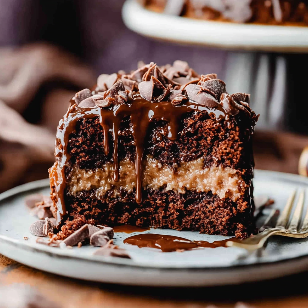 Recipe preparation for german chocolate cake