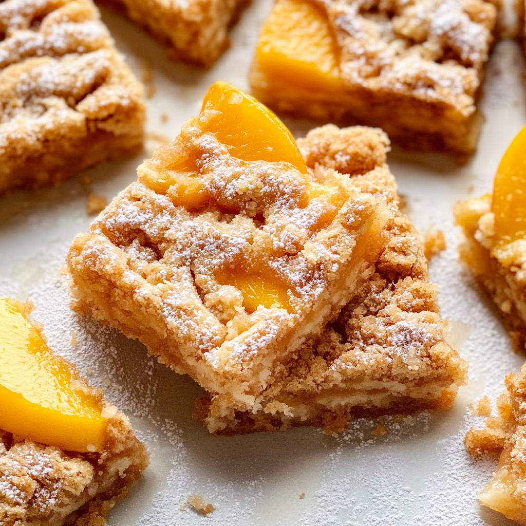 Recipe preparation for peach crumb bars