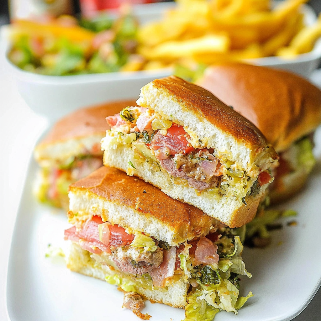 Recipe preparation for super bowl italian sliders