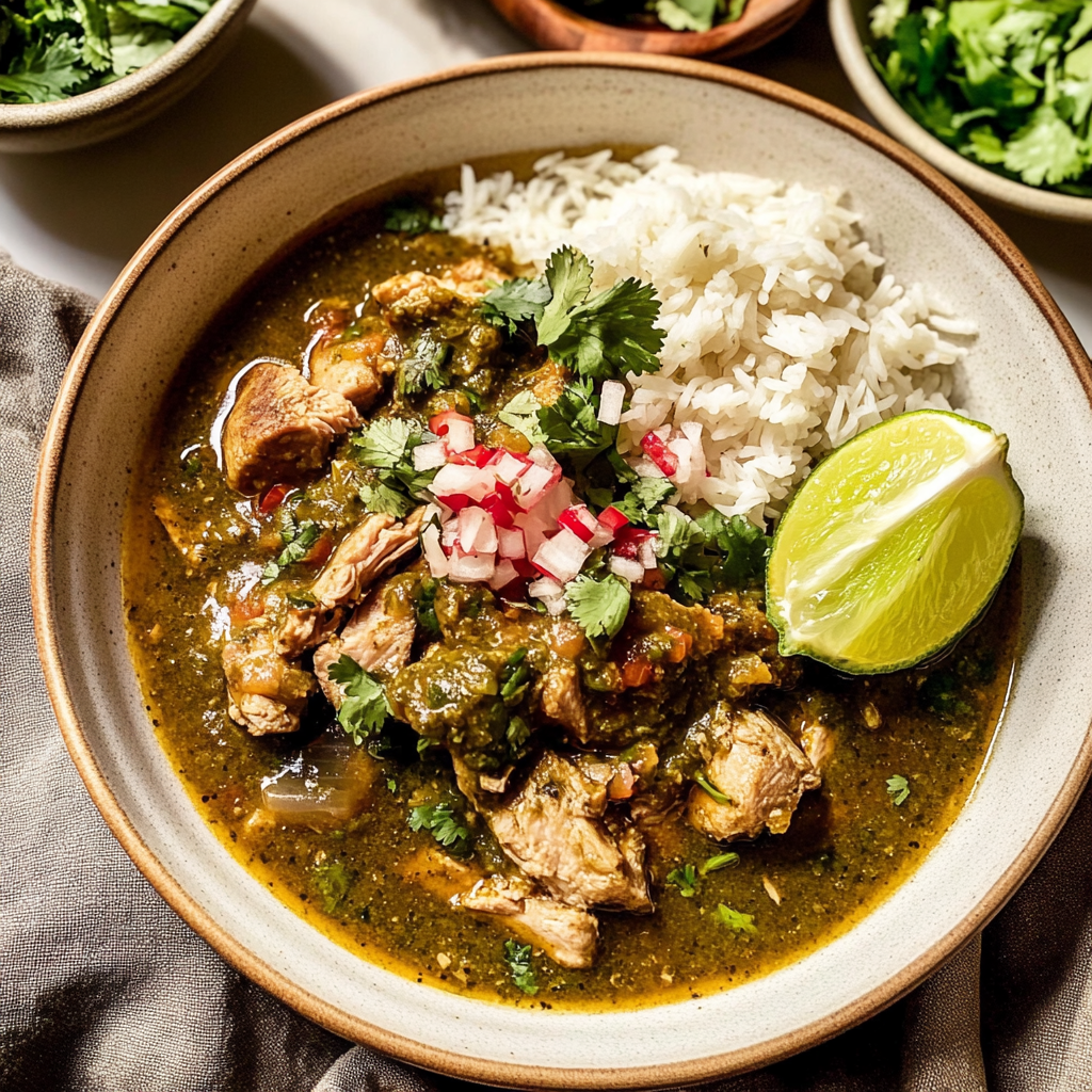 Recipe preparation for pork chile verde