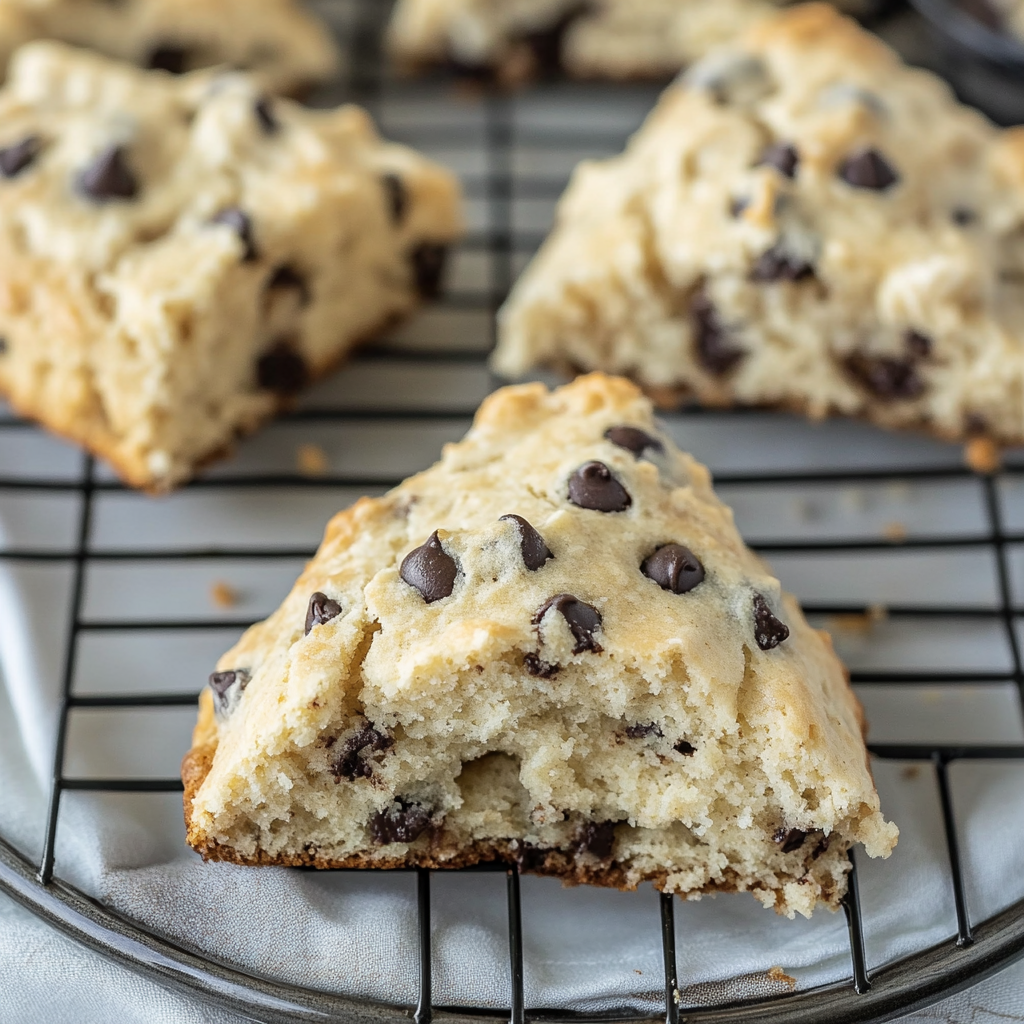 Recipe preparation for chocolate chip scones