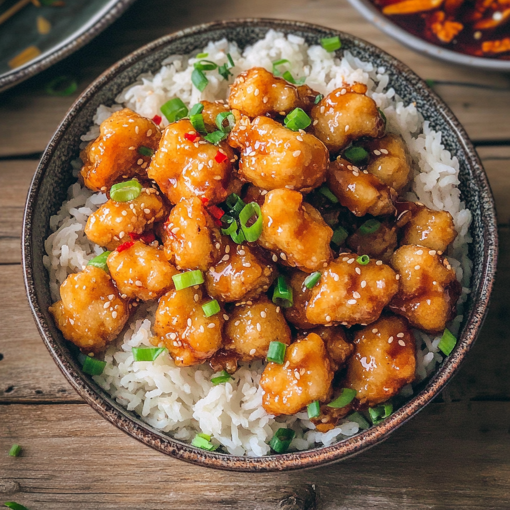 Recipe preparation for vegan orange chicken