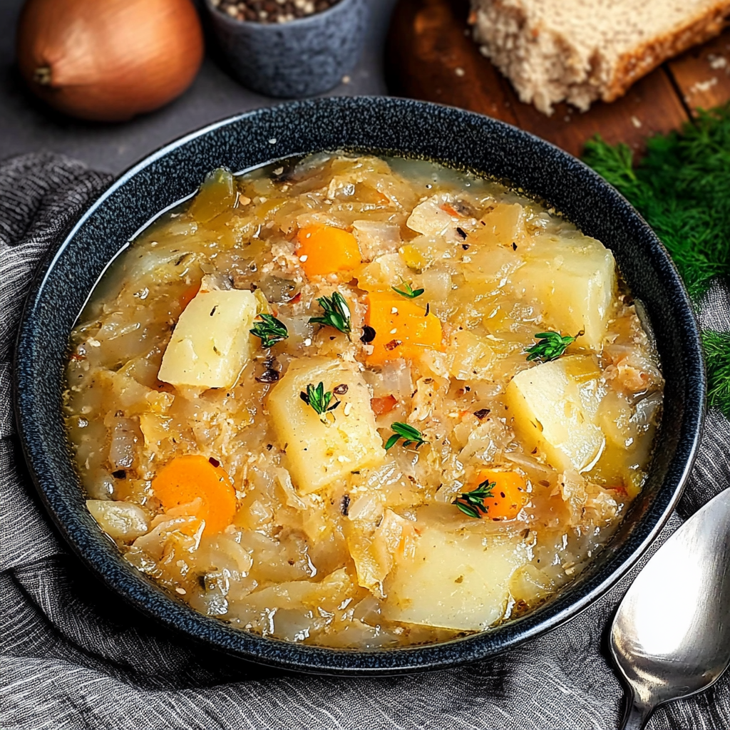 Recipe preparation for sauerkraut soup