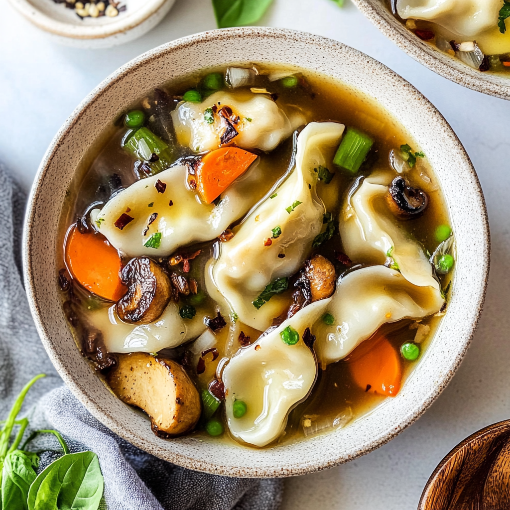 Recipe preparation for potsticker soup