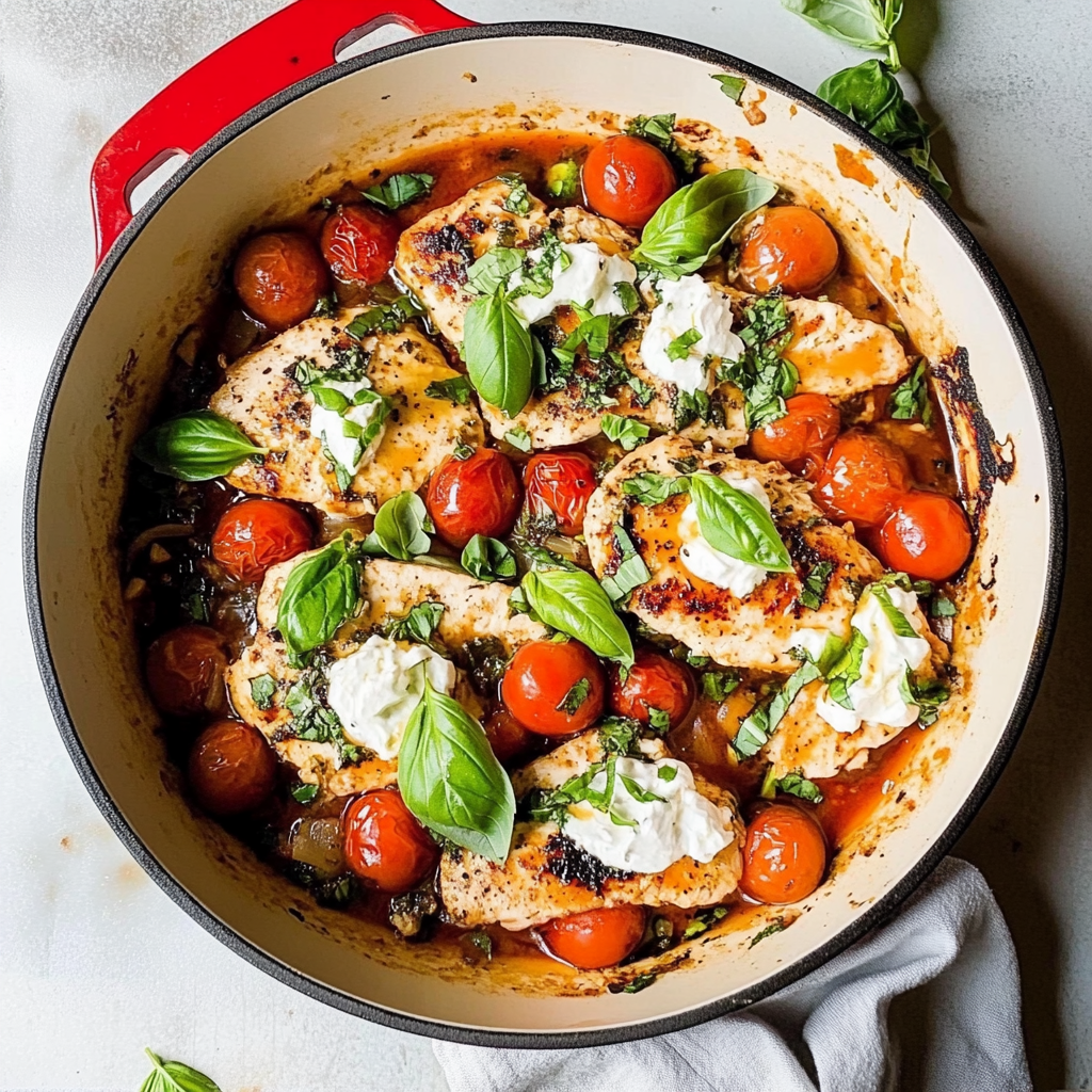 Recipe preparation for caprese chicken