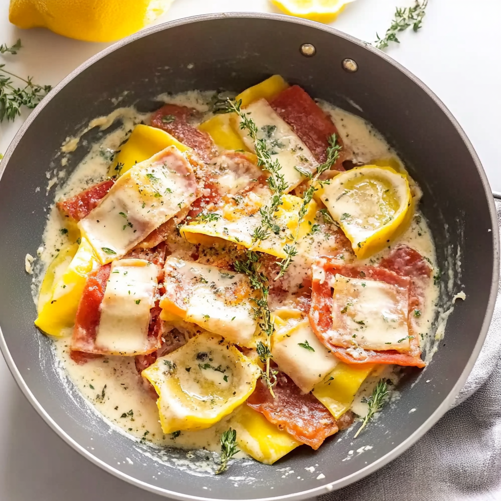 Recipe preparation for lobster ravioli sauce