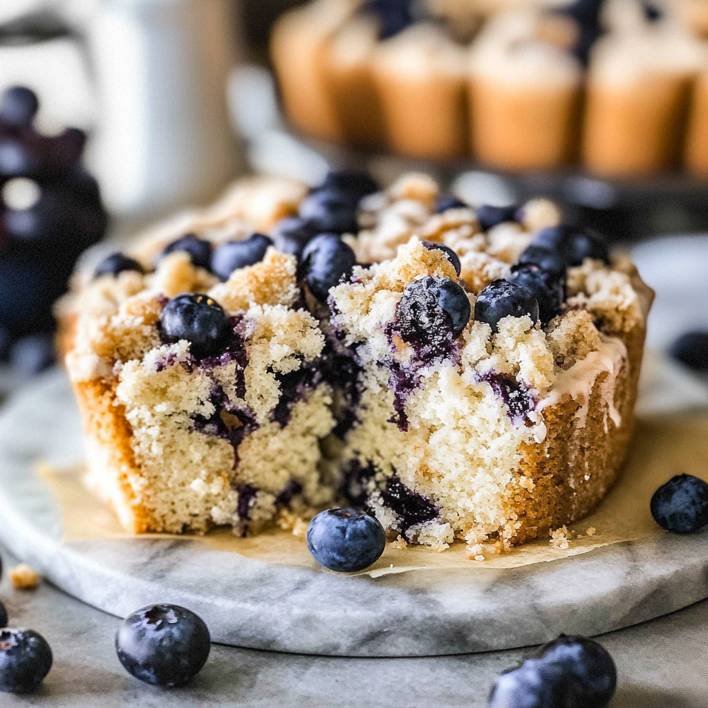 Recipe preparation for blueberry coffee cake