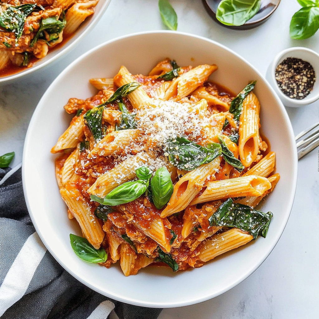 Recipe preparation for marry me chicken pasta