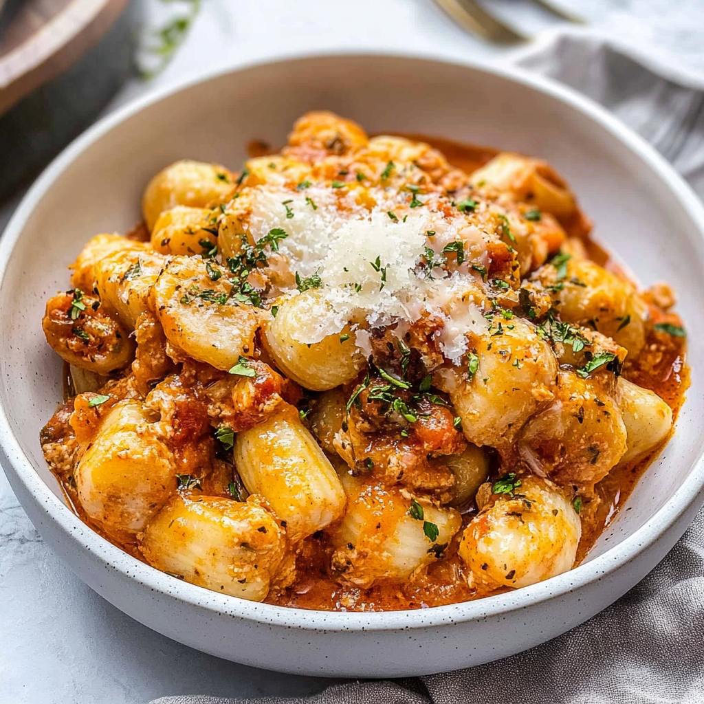 Recipe preparation for chicken gnocchi recipe