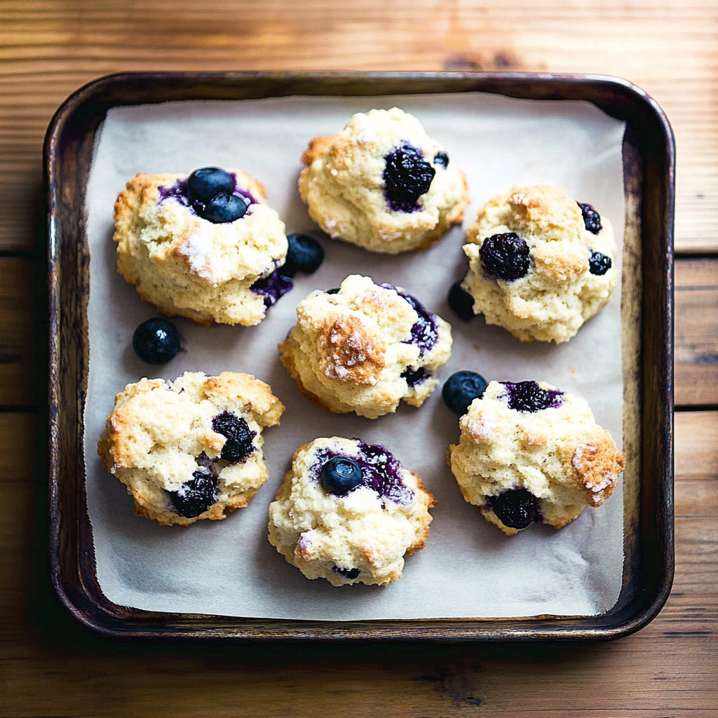 Recipe preparation for sourdough blueberry scones