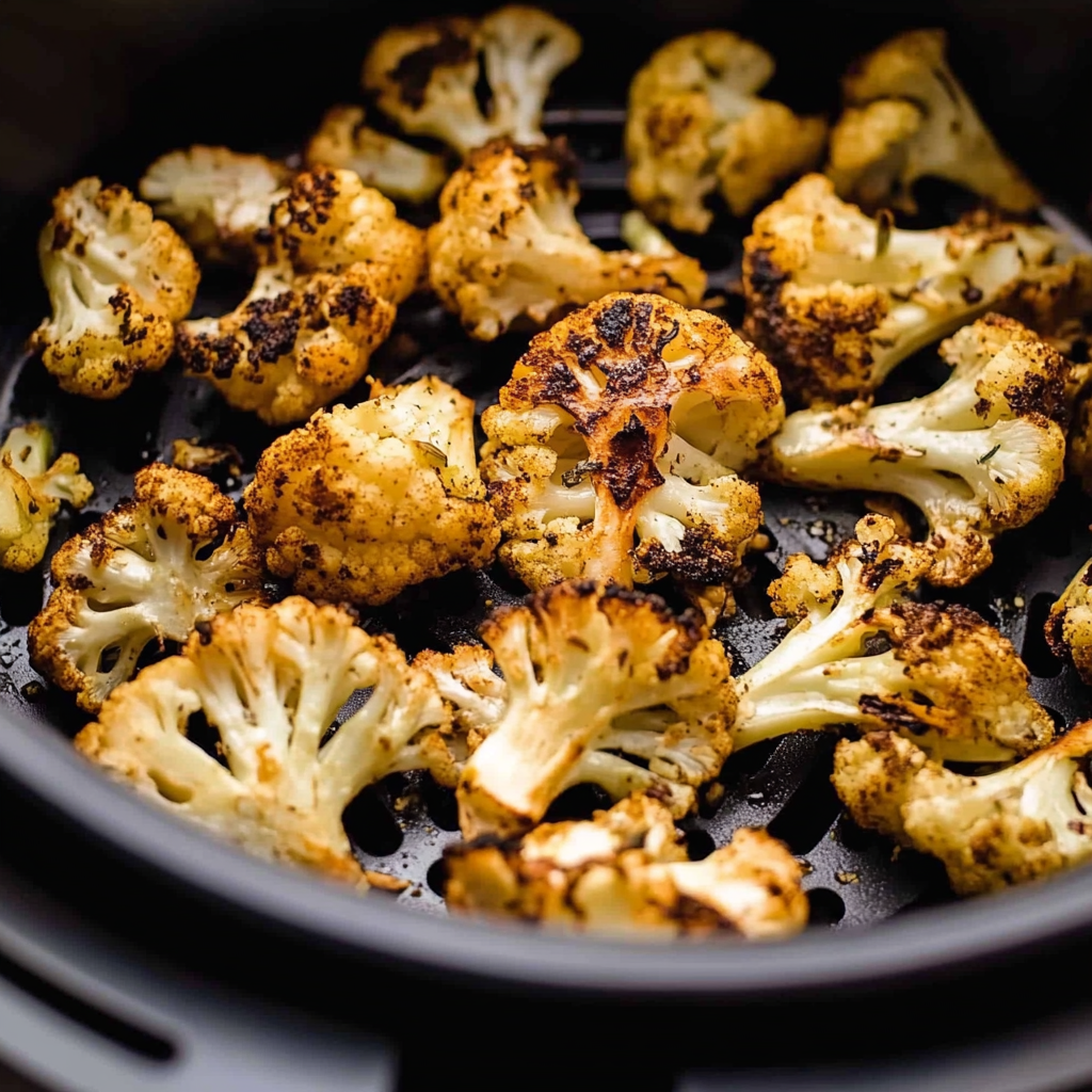 Recipe preparation for crispy air fryer cauliflower