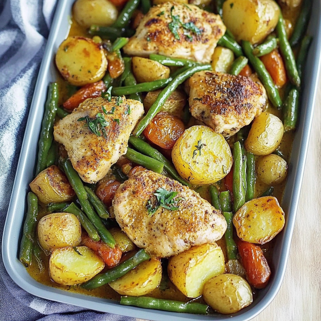 Recipe preparation for Chicken Green Beans and Potatoes