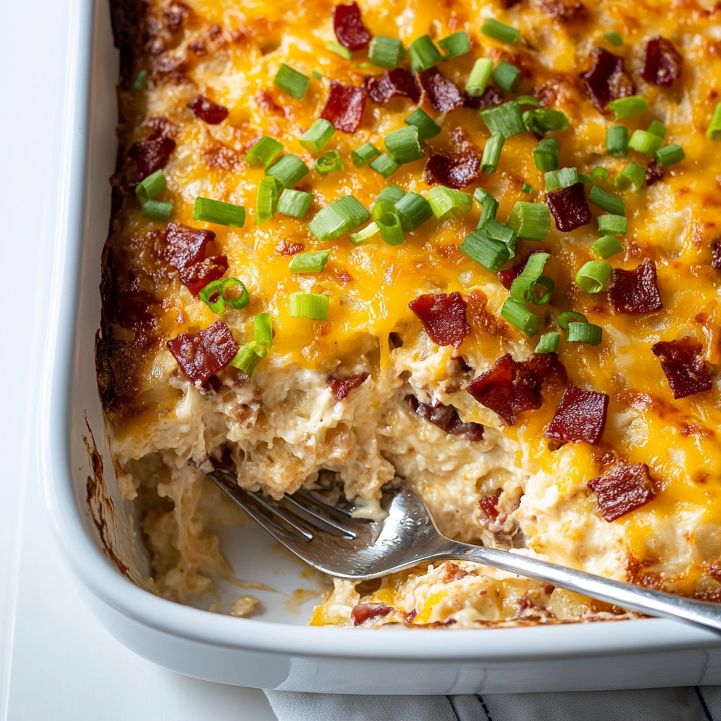 Recipe preparation for Chicken Hashbrown Casserole