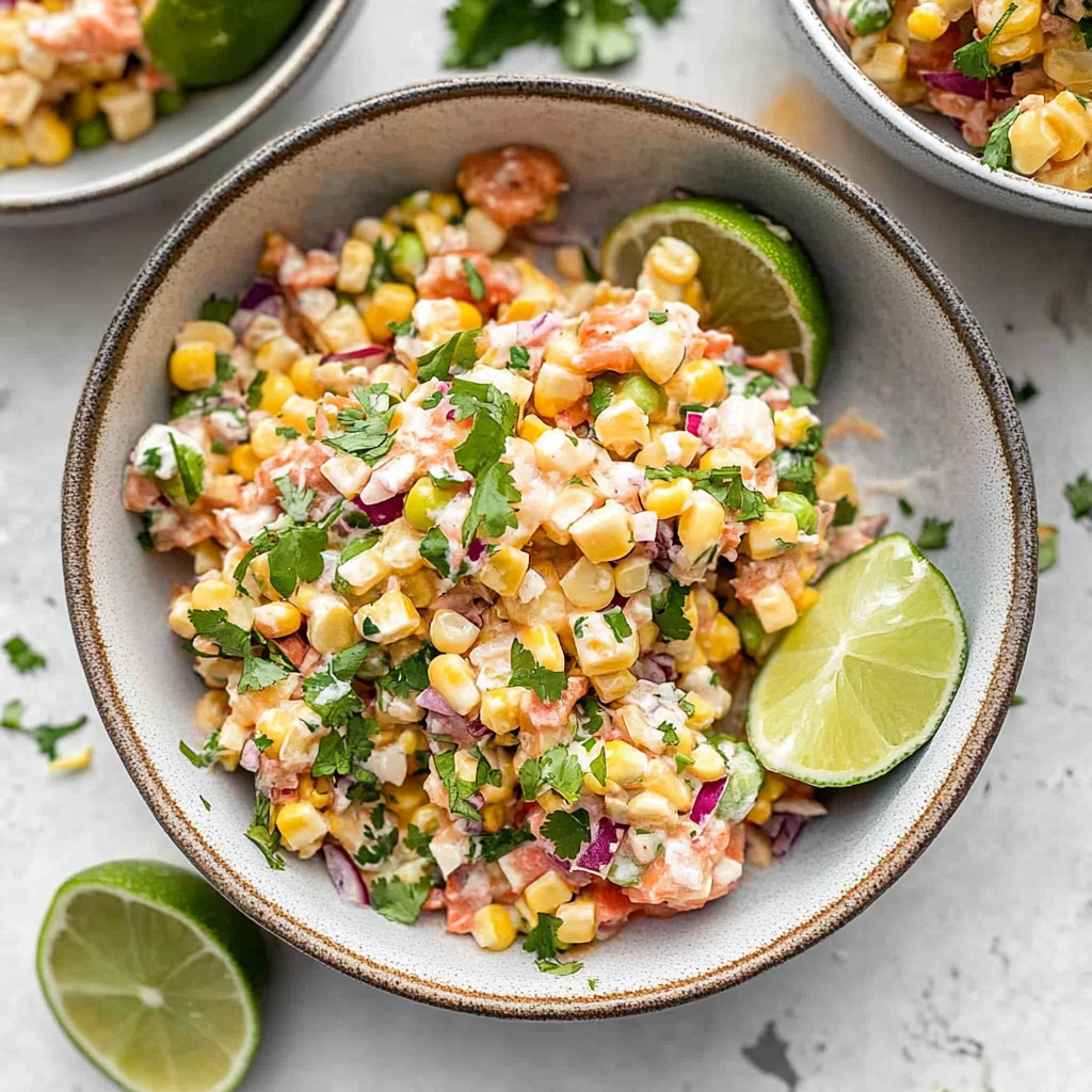 Recipe preparation for Mexican Street Corn Coleslaw