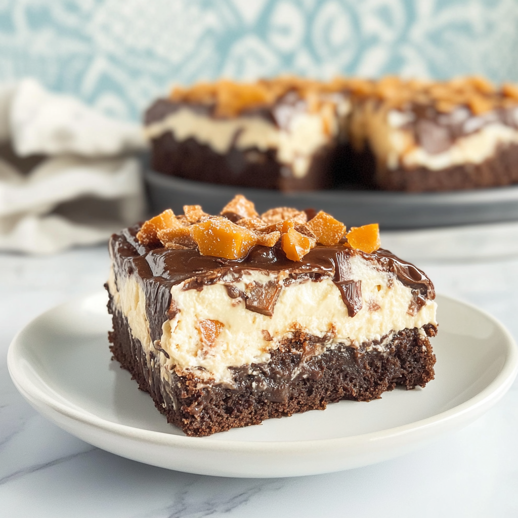 Recipe preparation for butterfinger cake