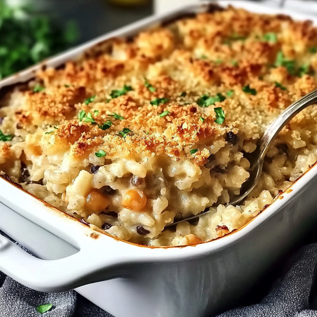 Recipe preparation for chicken wild rice casserole