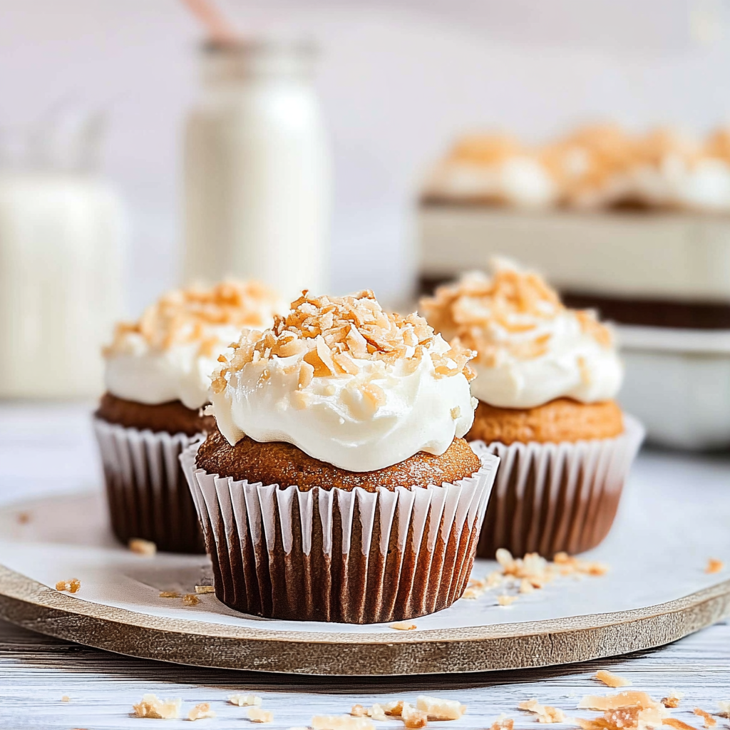 Recipe preparation for coconut cupcakes