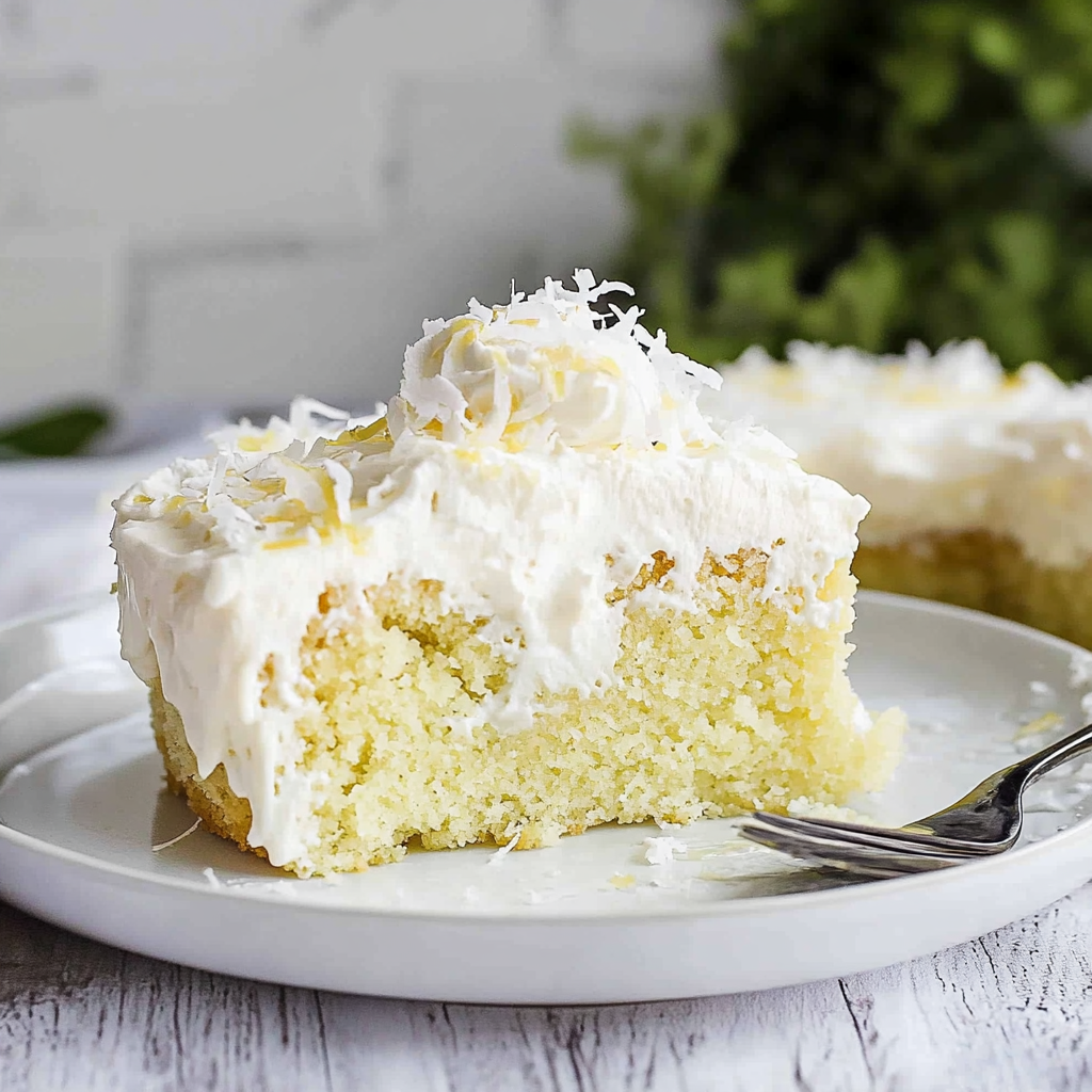Recipe preparation for coconut lime poke cake