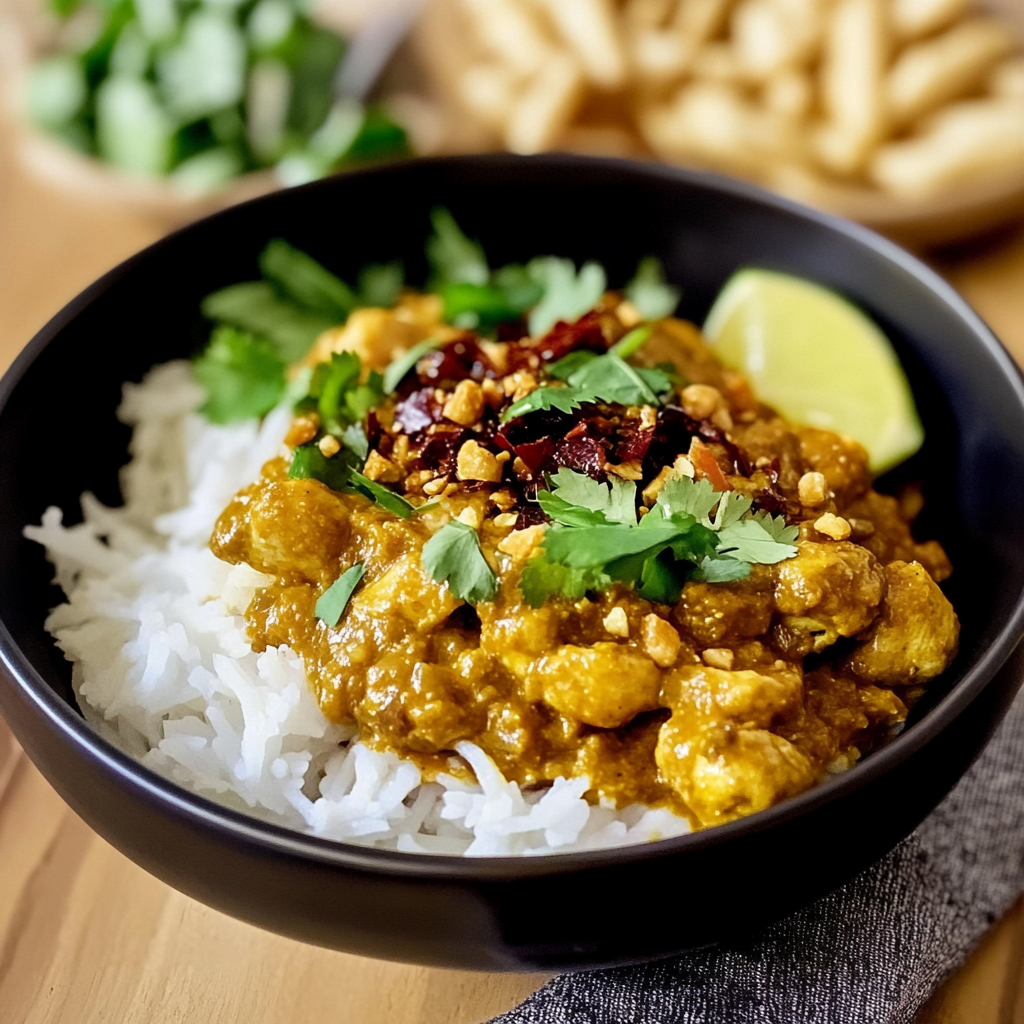 Recipe preparation for speedy satay chicken