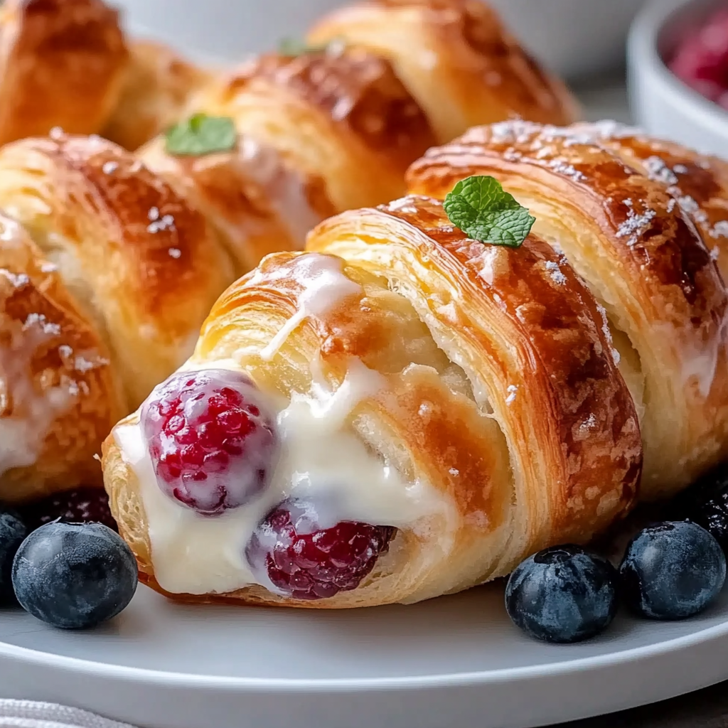 Recipe preparation for cream cheese stuffed crescent rolls