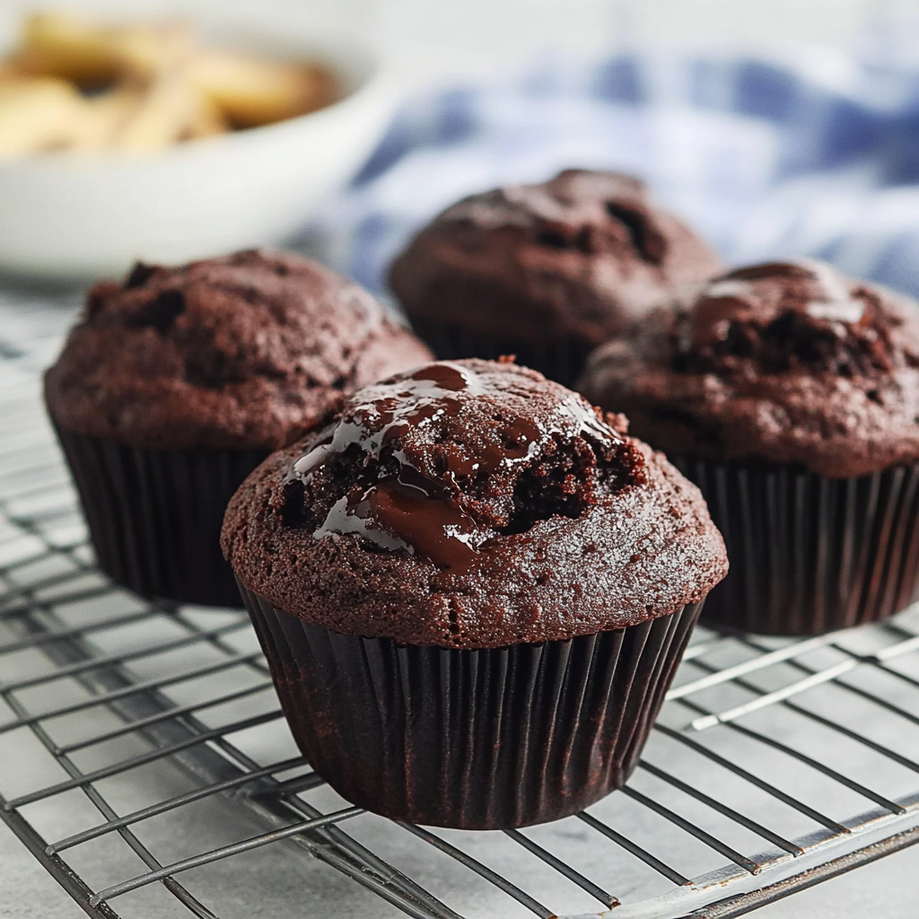 Recipe preparation for chocolate banana muffins