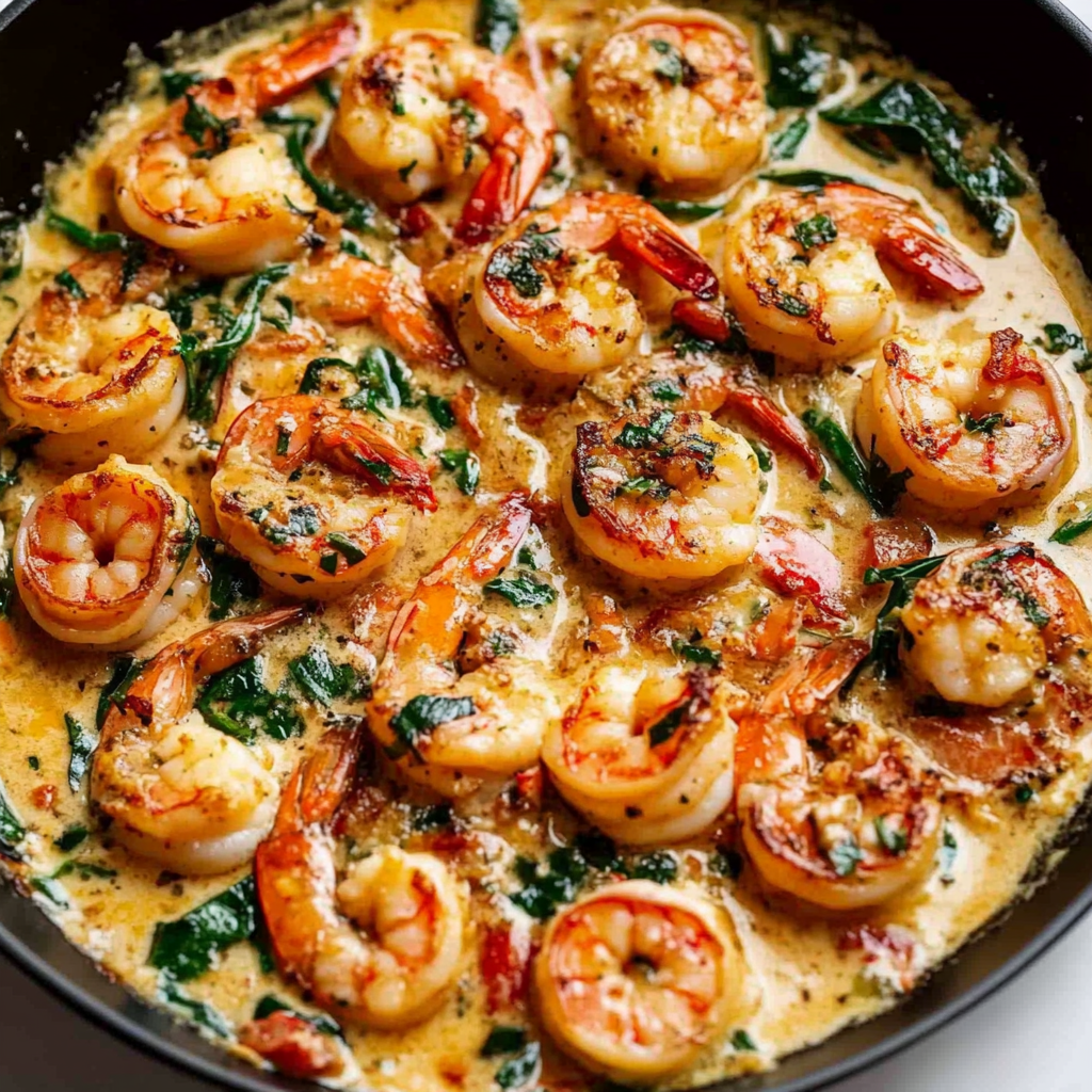 Recipe preparation for tuscan shrimp