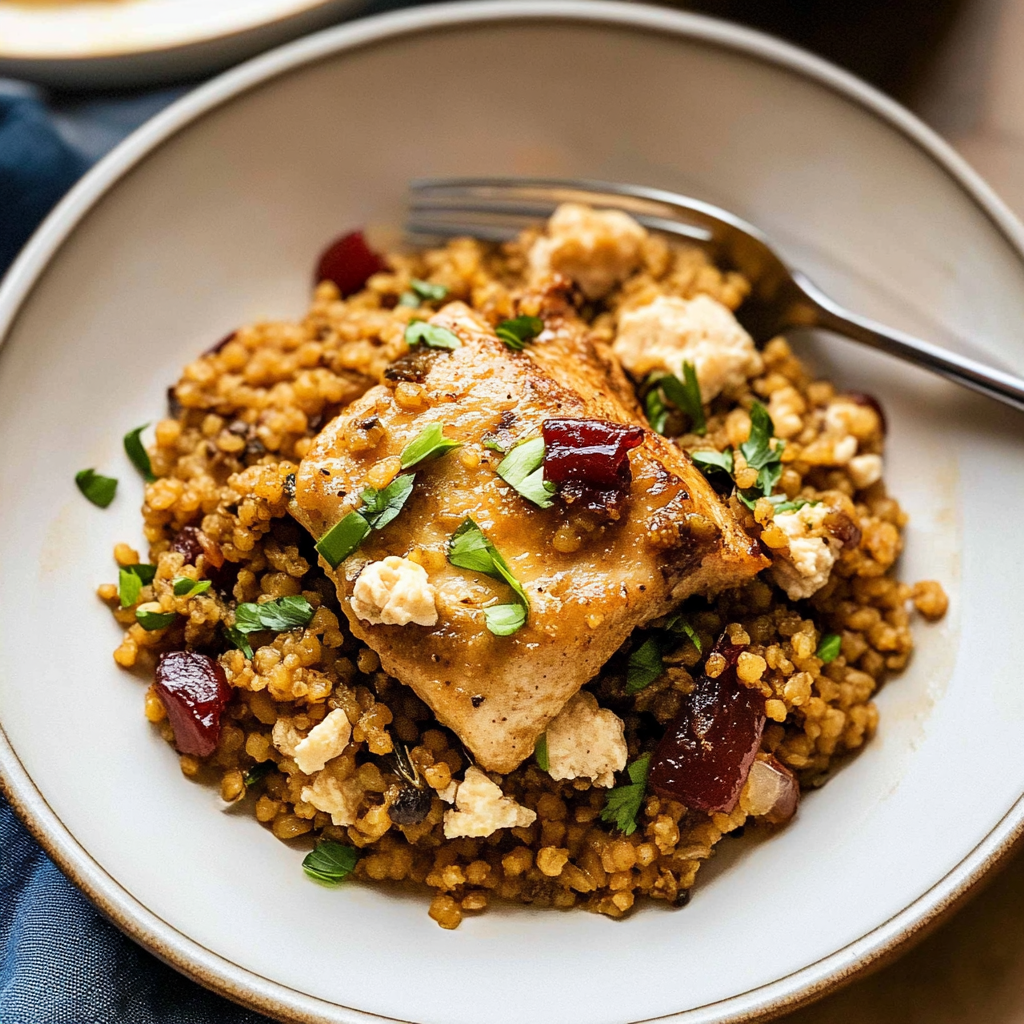 Recipe preparation for chicken with bulgur