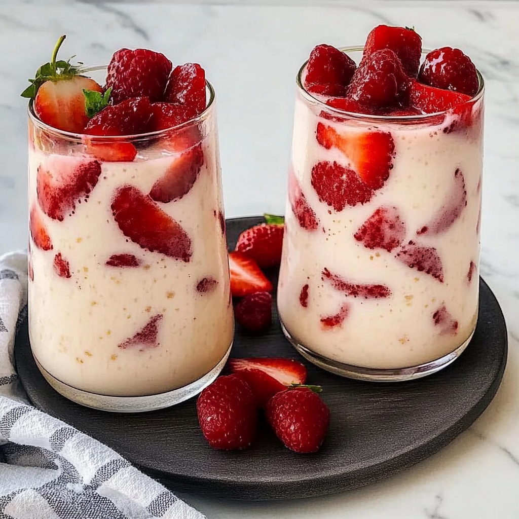 Recipe preparation for fresas con crema