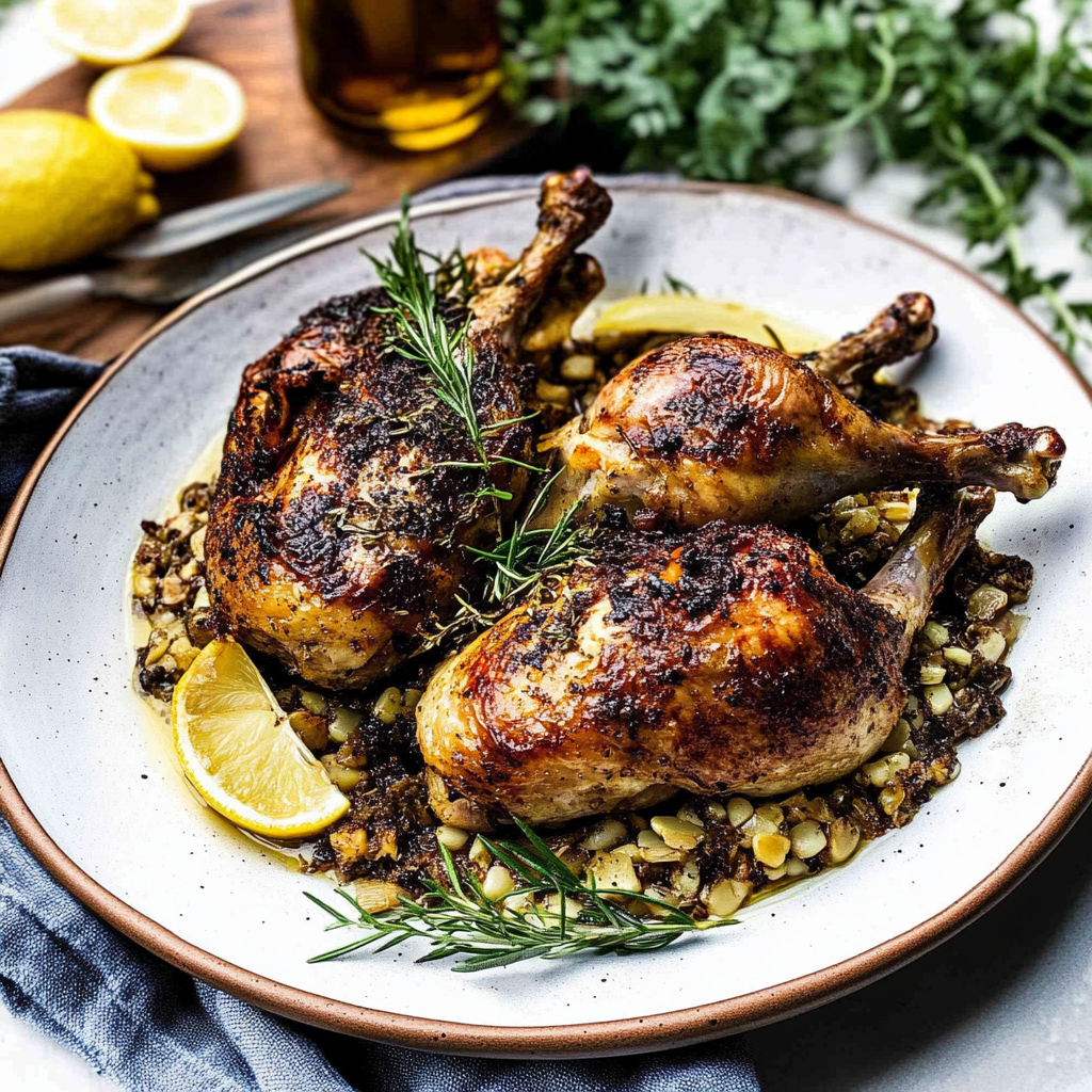 Recipe preparation for grilled cornish hens